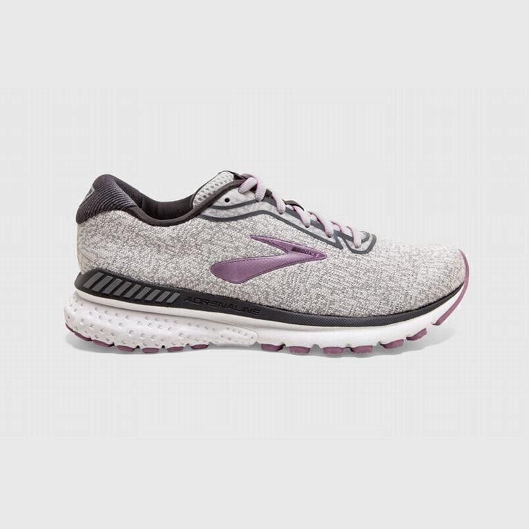 Brooks Adrenaline Gts 20 Israel - Women's Road Running Shoes - White/Grey/Purple (68045-LSKM)